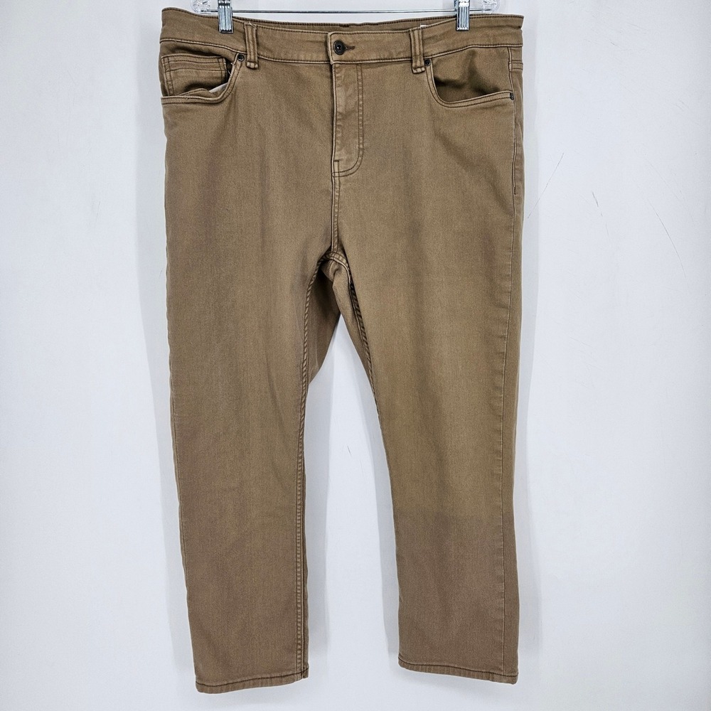 The Perfect Jean NYC Jeans Mens 38x28 Slim Thick Pants Stretch TPJ Tan Denkhaki